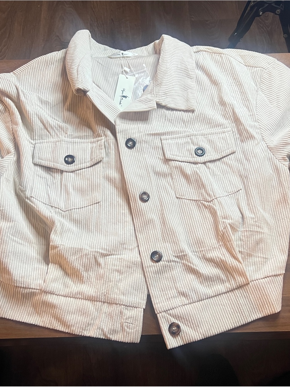 Lightweight Corduroy Cropped Jacket (1X)